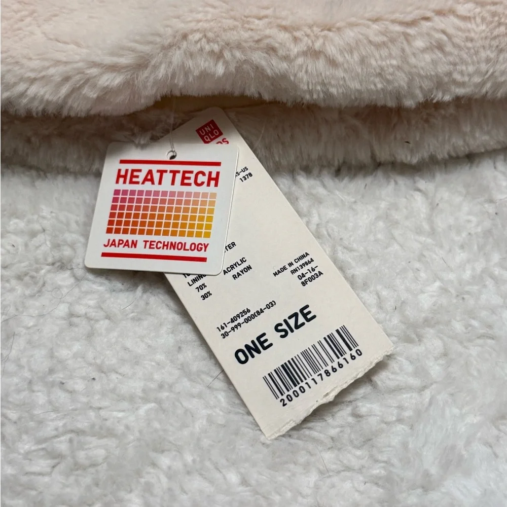Uniqlo Kids HEATTECH Fleece Neck Warmer Snood Cream NWOT One Size